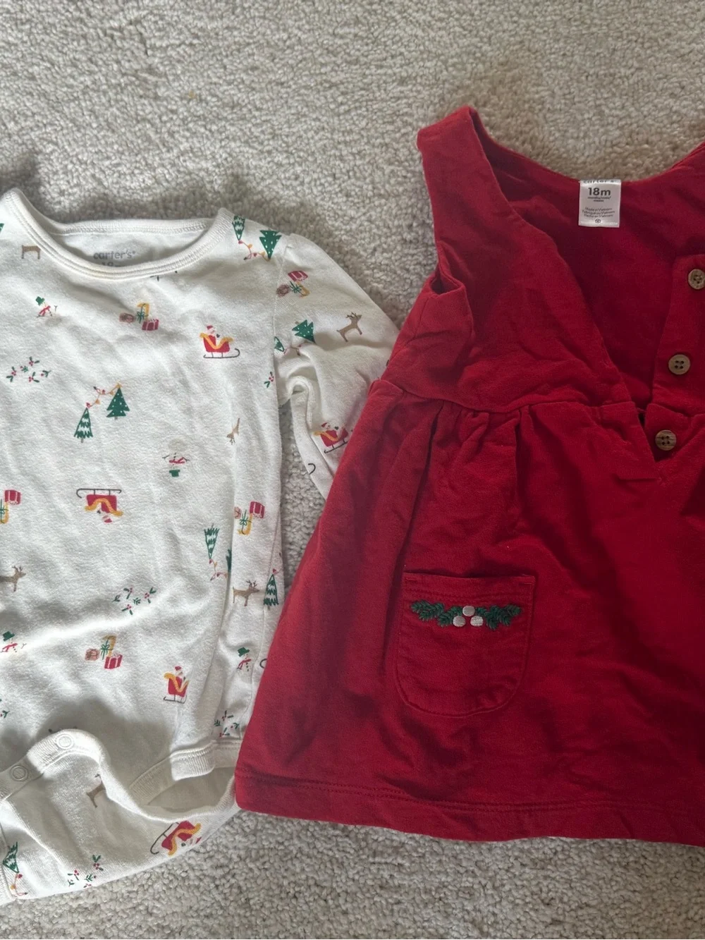 Two Holiday Dresses 12-18M